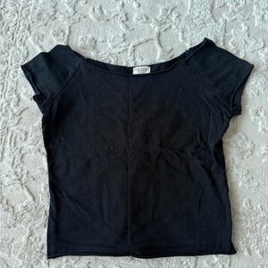 Black Women's Scoop Neck Tee